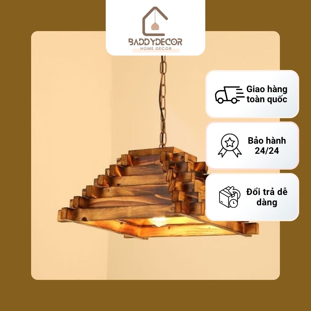 den-go-decor-den-tha-tran đèn gỗ decor đèn thả trần