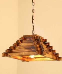 Đèn gỗ decor- đèn thả trần
